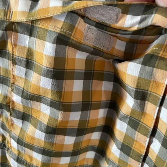 REI Men’s Yellow Plaid Outdoor Shirt Vented M - Picture 5 of 11